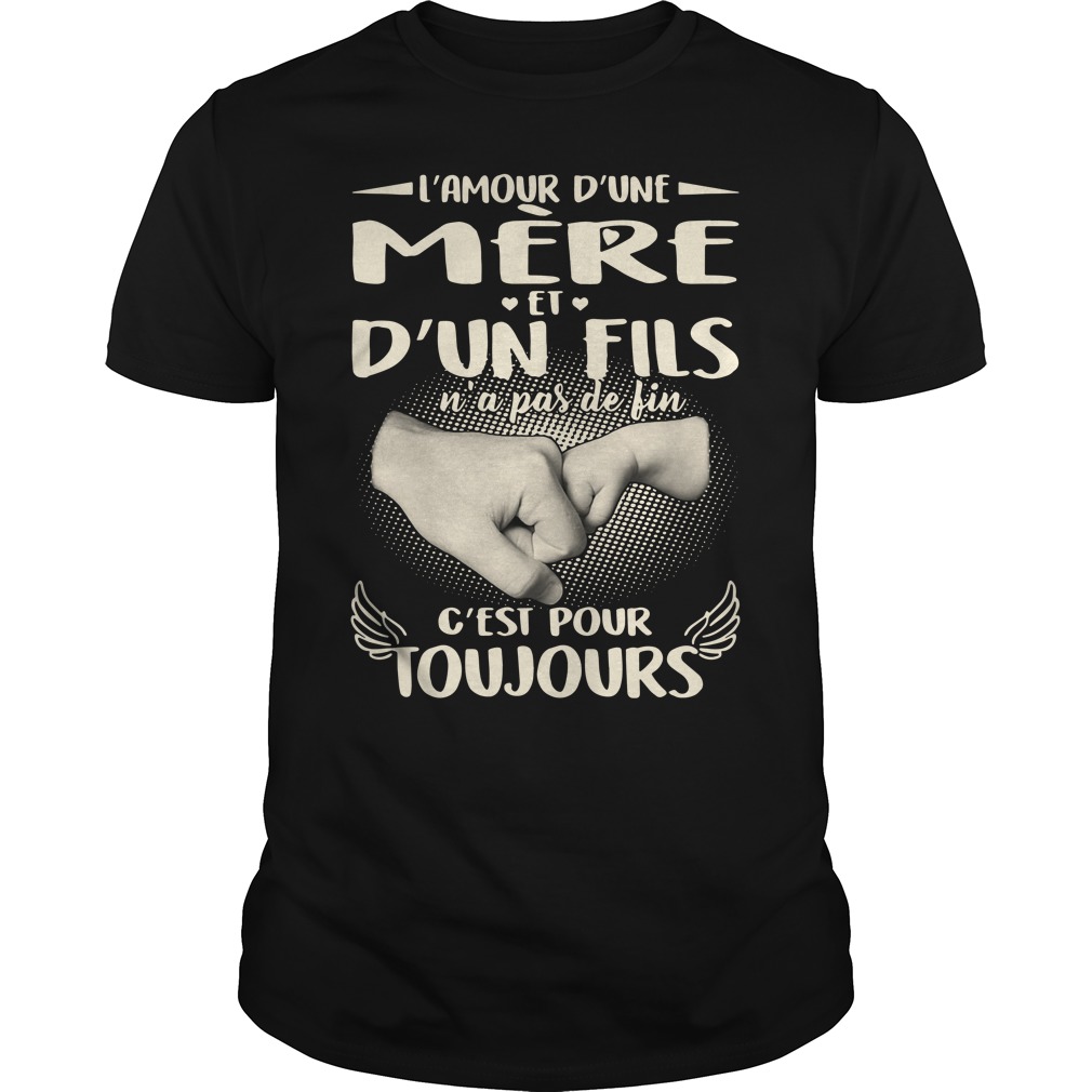 L Amour D Une Mere Et D Un Fils Shirt Trend T Shirt Store Online